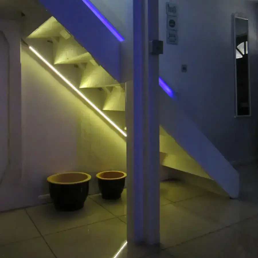 Thermal photo of house exterior, showing heat losses